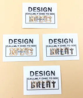 White Rectangle Shaped 3d Stickers