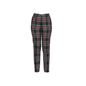 Womens Tartan Trousers - Black Stewart