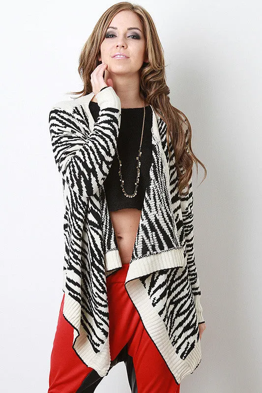 Zebra Stripe Cardigan