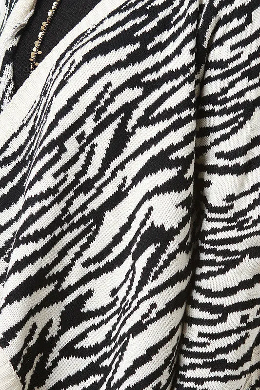 Zebra Stripe Cardigan